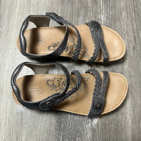 Aetrex Jillian Pewter Silver Sandals - Picture 4 of 7